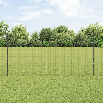 Palo della recinzione 44 pcs Grigio 160 cm Acciaio