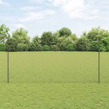 Palo della recinzione 44 pcs Grigio 200 cm Acciaio