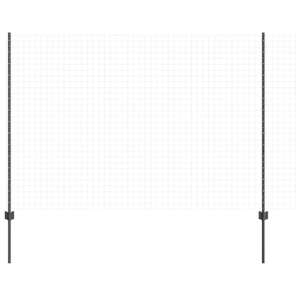 Palo della recinzione 44 pcs Grigio 200 cm Acciaio