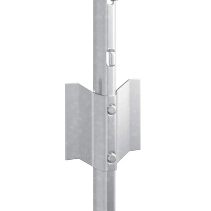 Palo della recinzione 22 pcs Argento 80 cm Acciaio