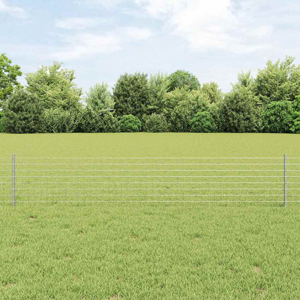 Palo della recinzione 22 pcs Argento 80 cm Acciaio