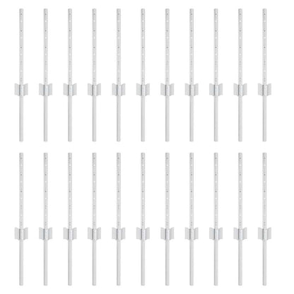 Palo della recinzione 22 pcs Argento 80 cm Acciaio