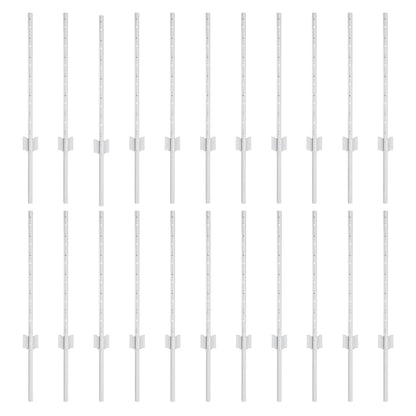 Palo della recinzione 22 pcs Argento 100 cm Acciaio