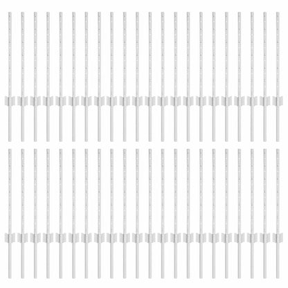 Palo della recinzione 44 pcs Argento 100 cm Acciaio
