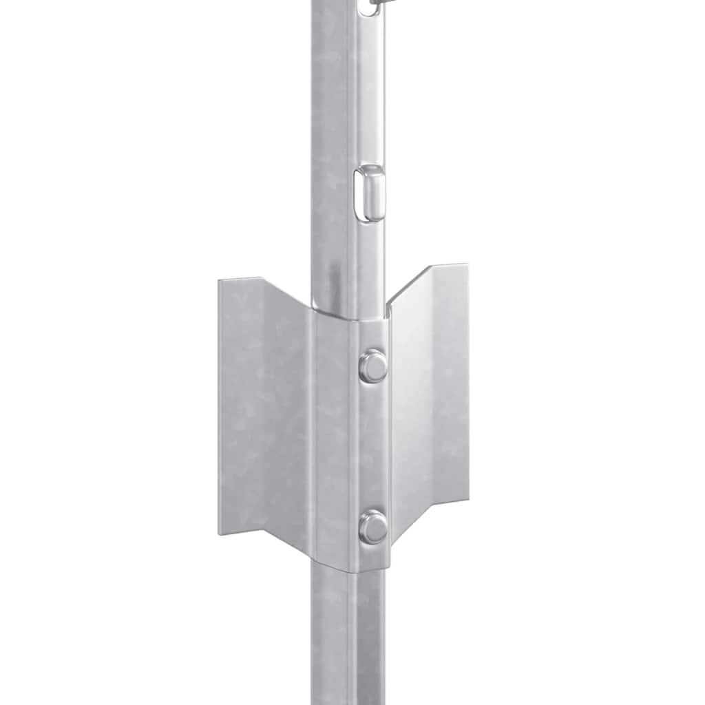Palo della recinzione 22 pcs Argento 120 cm Acciaio
