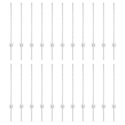 Palo della recinzione 22 pcs Argento 120 cm Acciaio