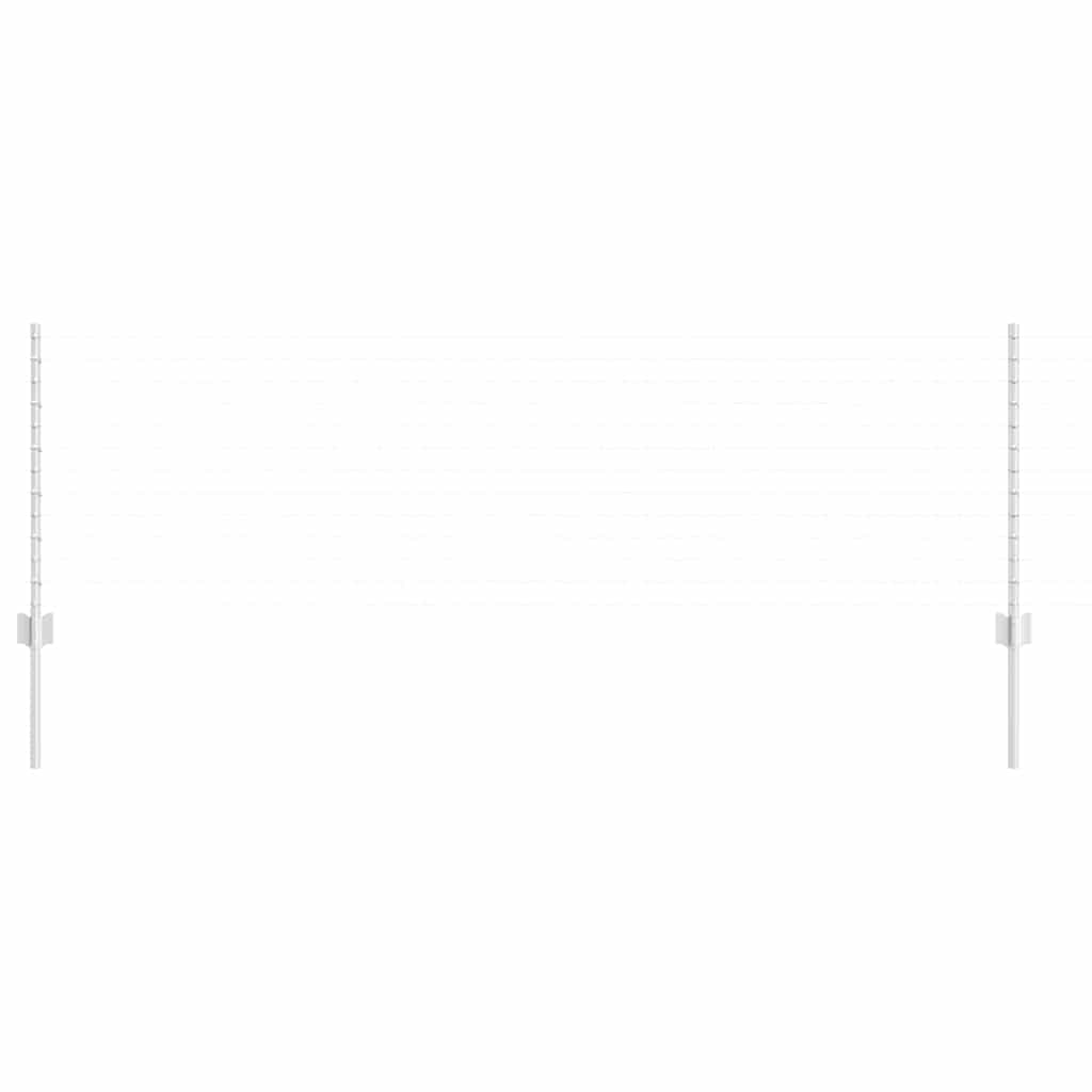 Palo della recinzione 22 pcs Argento 120 cm Acciaio