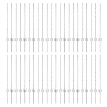 Palo della recinzione 44 pcs Argento 120 cm Acciaio