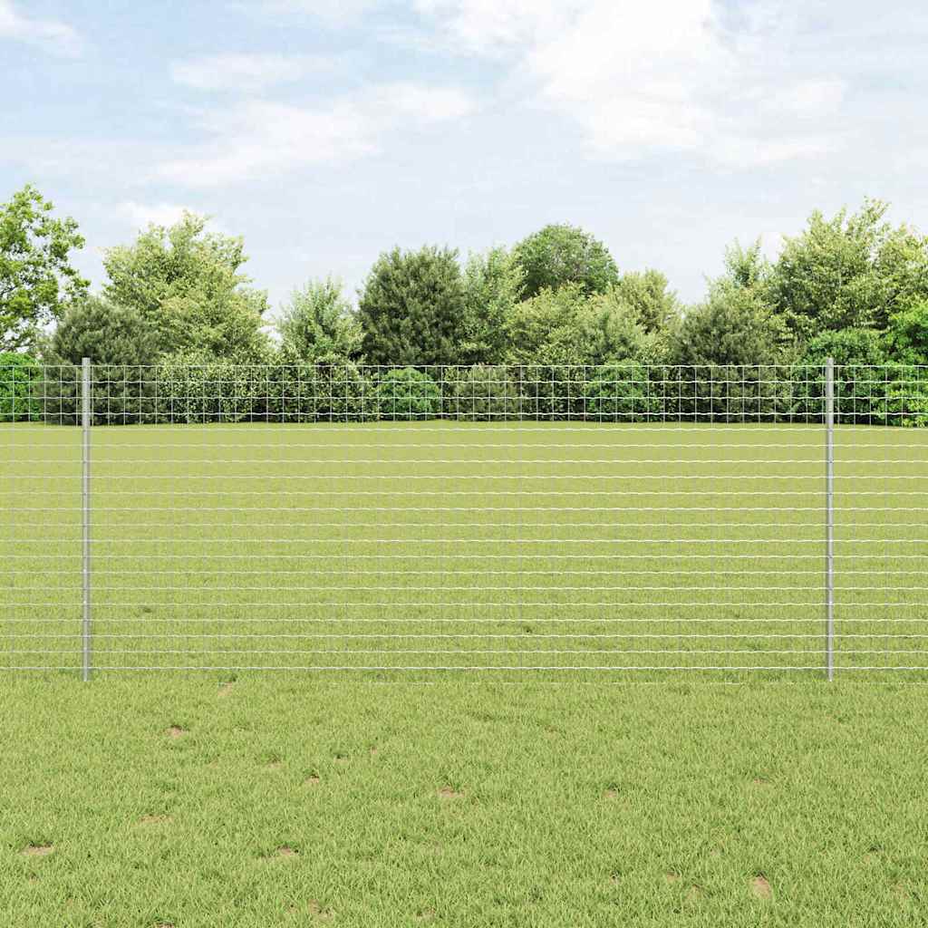 Palo della recinzione 22 pcs Argento 140 cm Acciaio