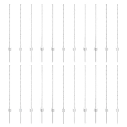 Palo della recinzione 22 pcs Argento 140 cm Acciaio