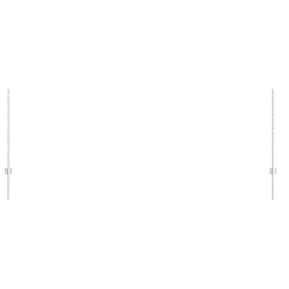 Palo della recinzione 22 pcs Argento 140 cm Acciaio
