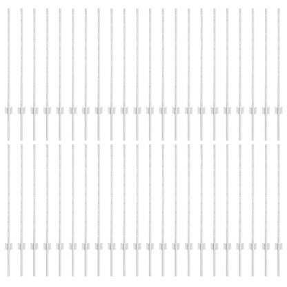 Palo della recinzione 44 pcs Argento 140 cm Acciaio