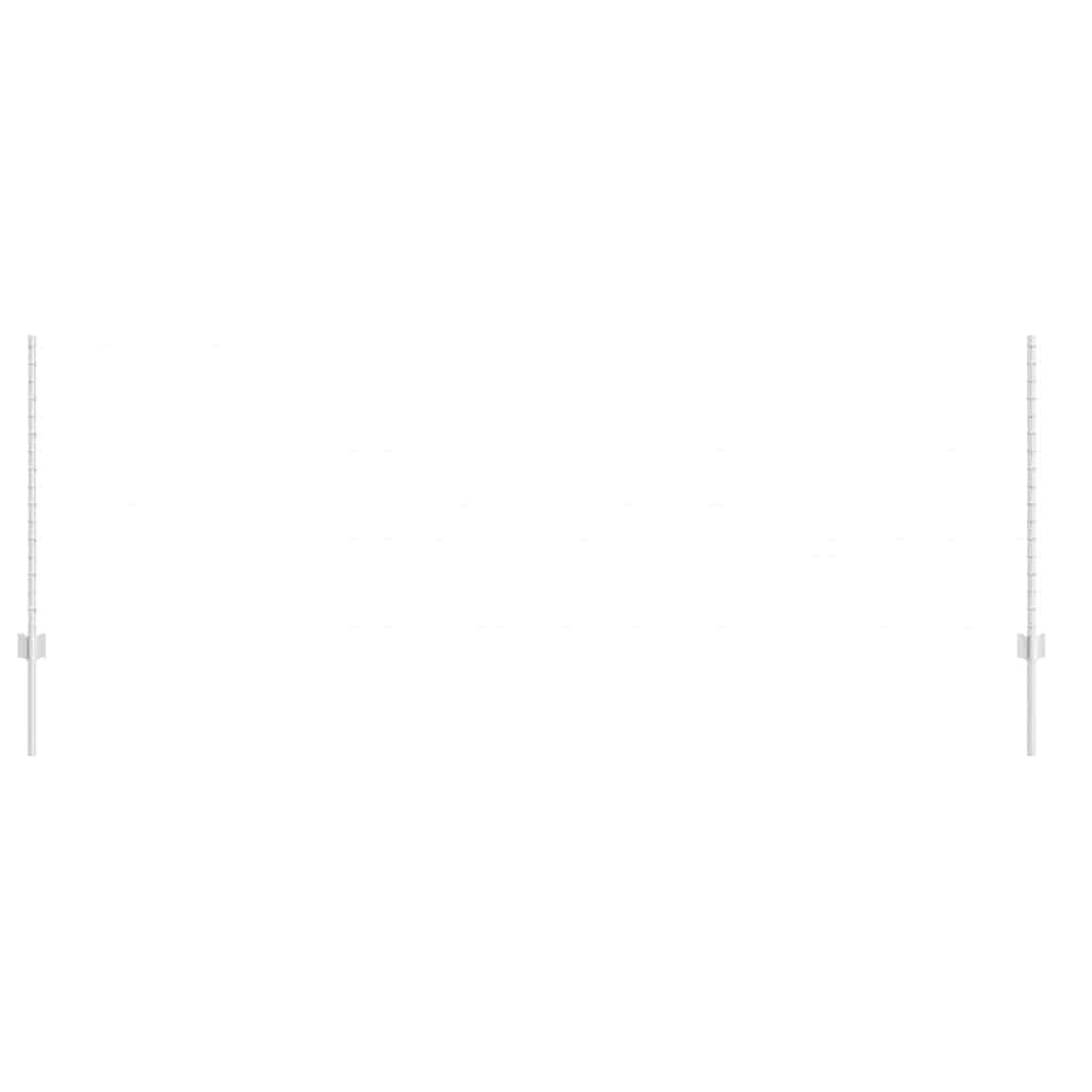 Palo della recinzione 44 pcs Argento 140 cm Acciaio