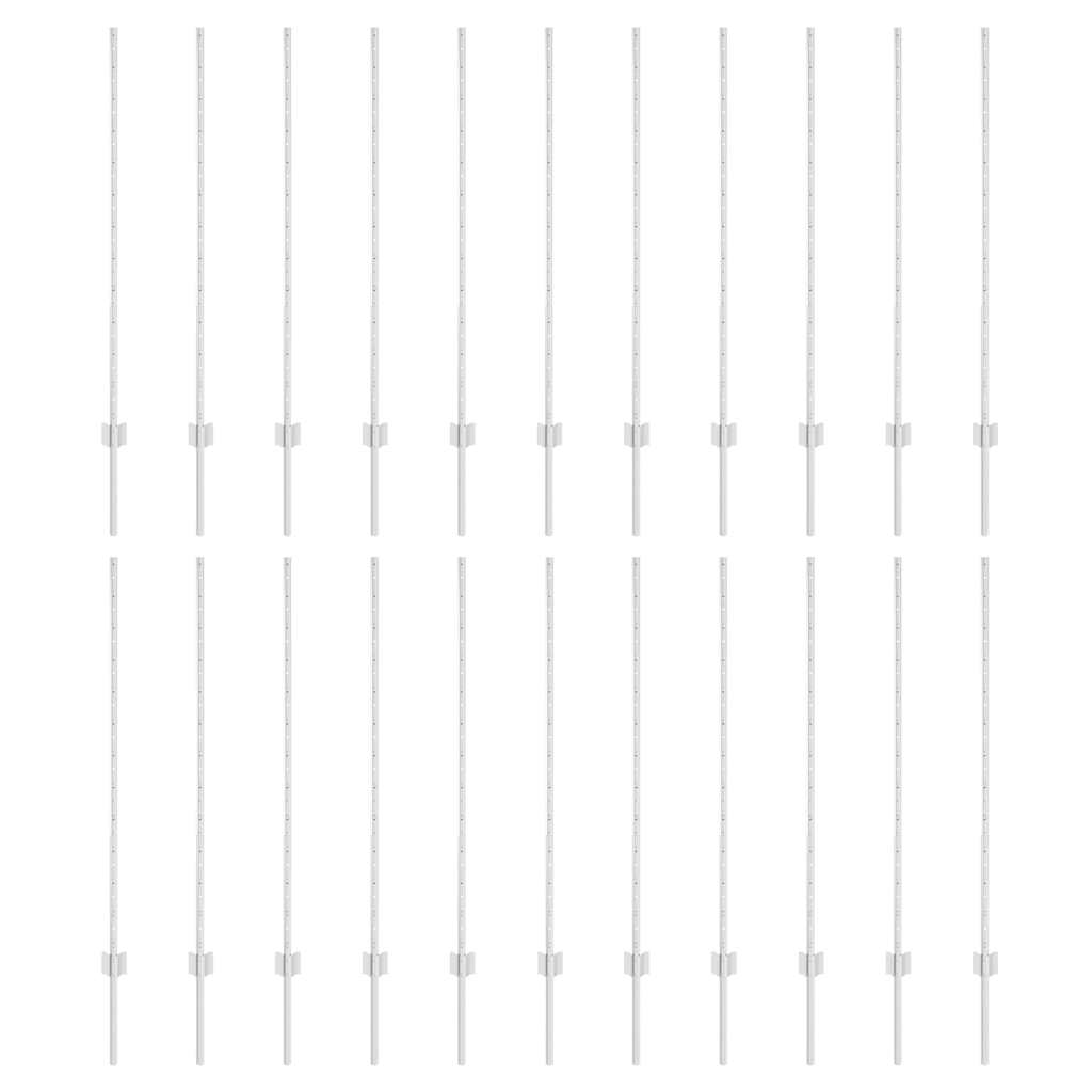 Palo della recinzione 22 pcs Argento 160 cm Acciaio