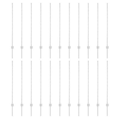 Palo della recinzione 22 pcs Argento 160 cm Acciaio