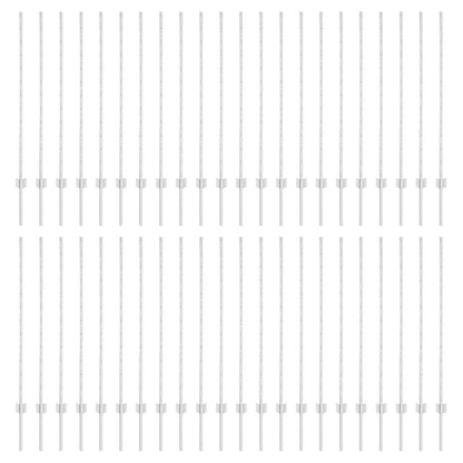 Palo della recinzione 44 pcs Argento 160 cm Acciaio