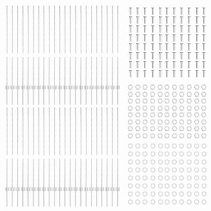 Palo della recinzione 44 pcs Argento 160 cm Acciaio