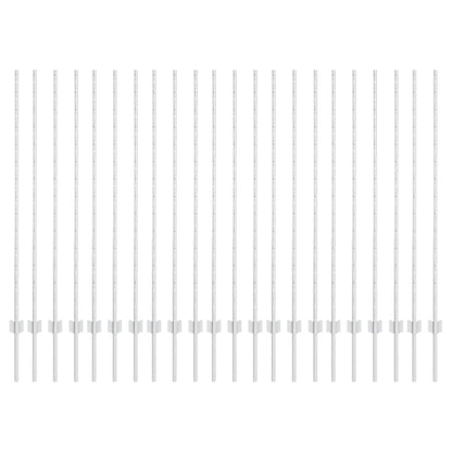 Palo della recinzione 22 pcs Argento 180 cm Acciaio