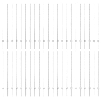 Palo della recinzione 44 pcs Argento 180 cm Acciaio