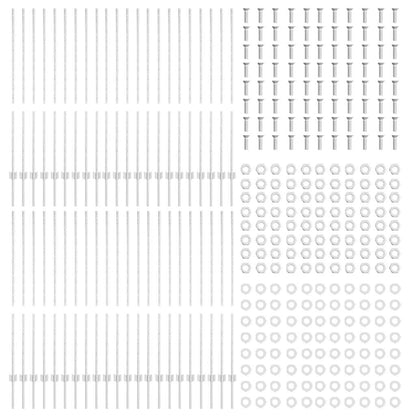 Palo della recinzione 44 pcs Argento 180 cm Acciaio