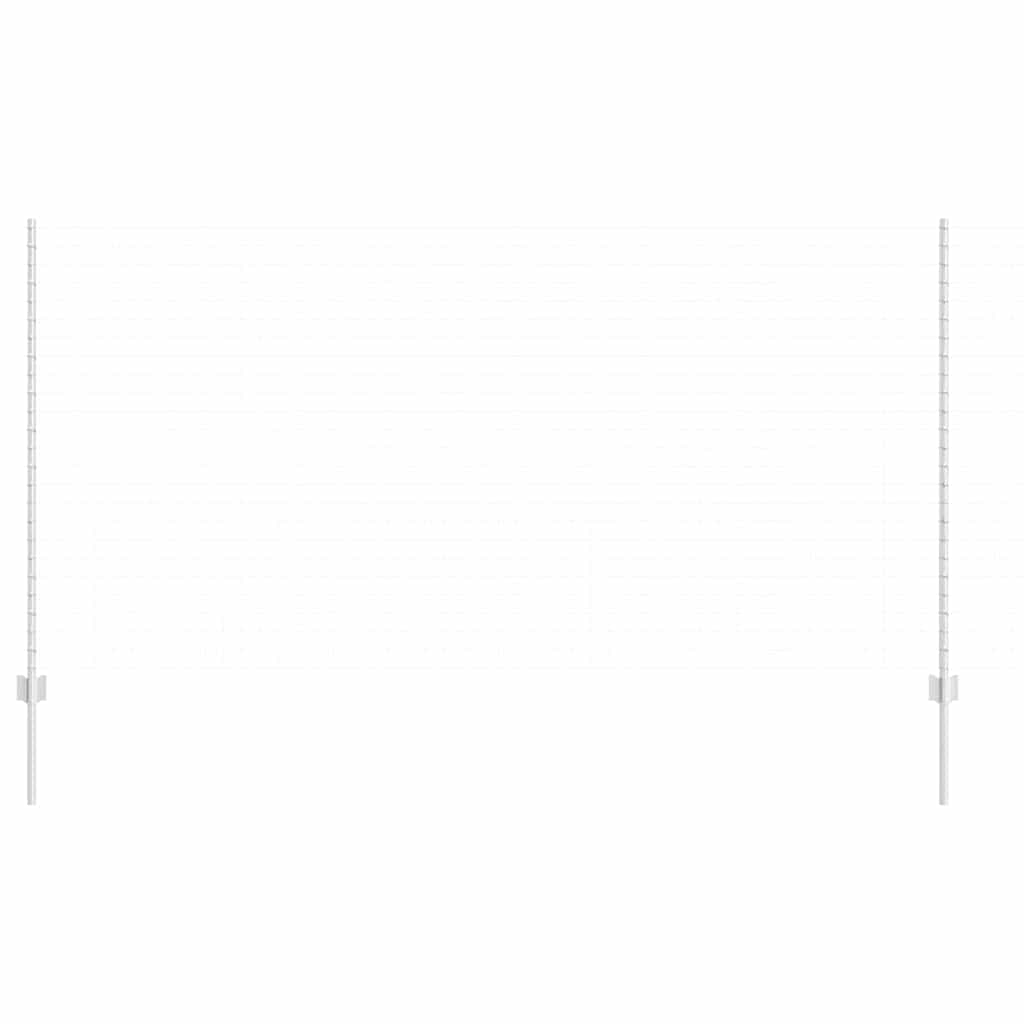 Palo della recinzione 44 pcs Argento 180 cm Acciaio