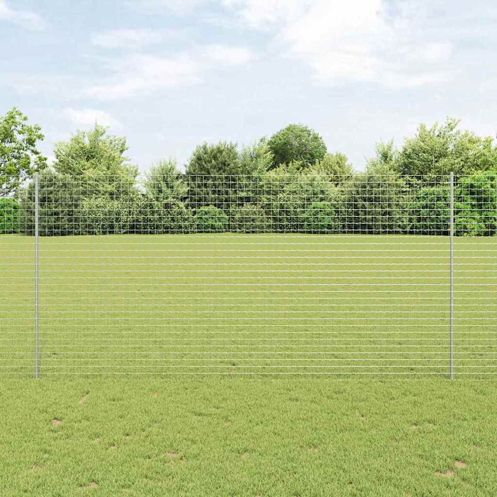 Palo della recinzione 22 pcs Argento 200 cm Acciaio
