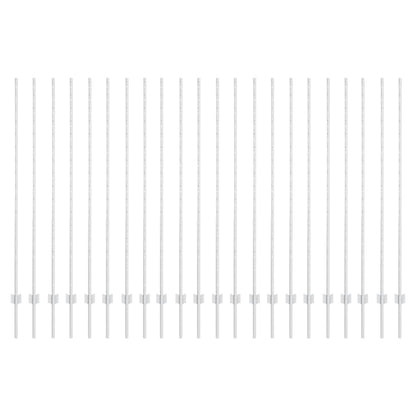 Palo della recinzione 22 pcs Argento 200 cm Acciaio