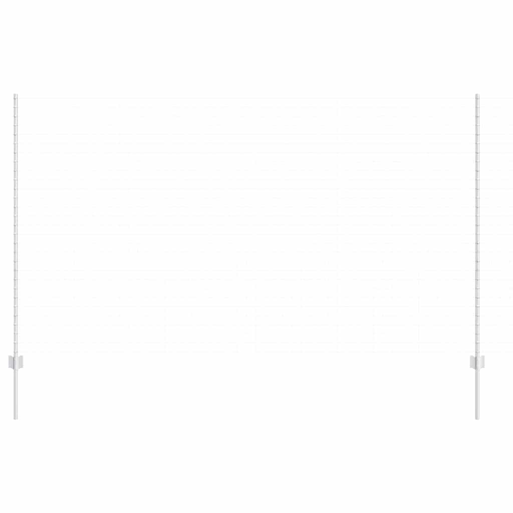 Palo della recinzione 22 pcs Argento 200 cm Acciaio