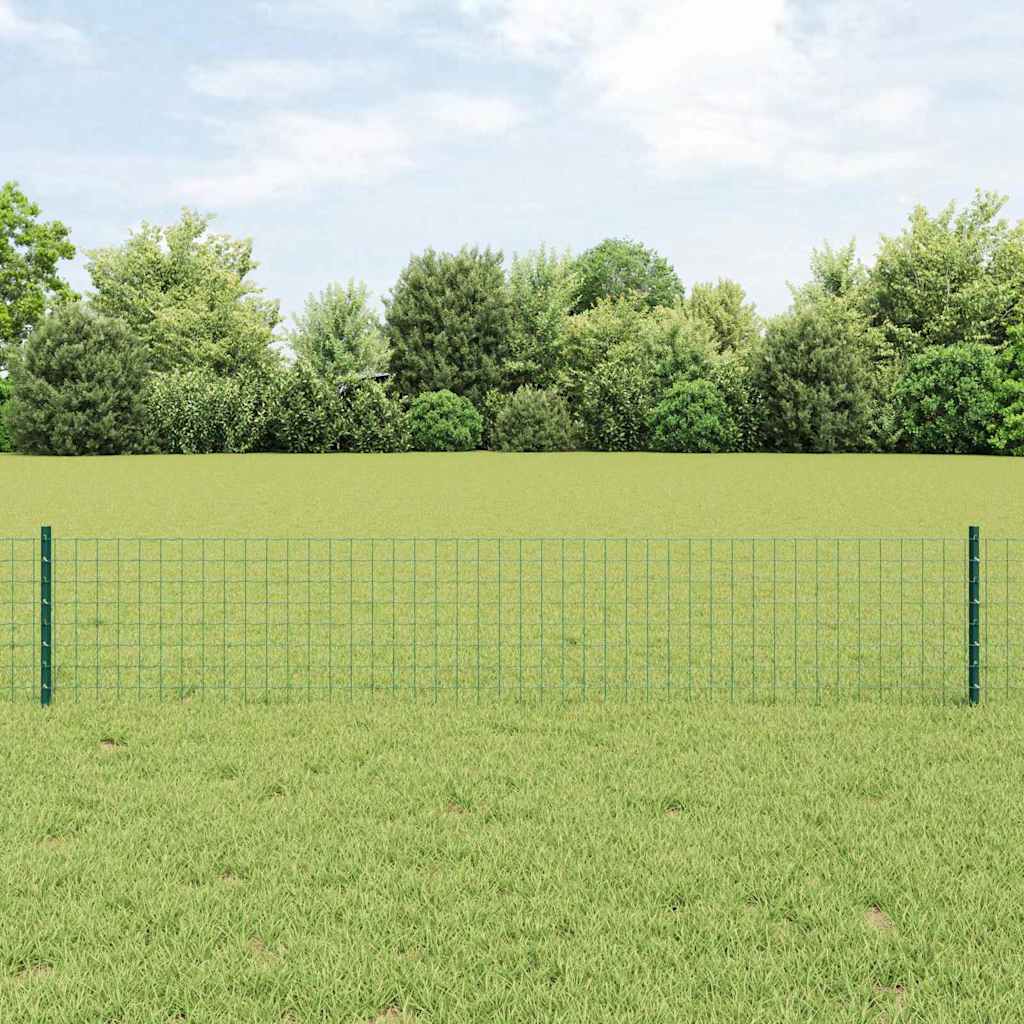 Recinzione con Posto Verde 0,4 x 10 m Acciaio e PVC