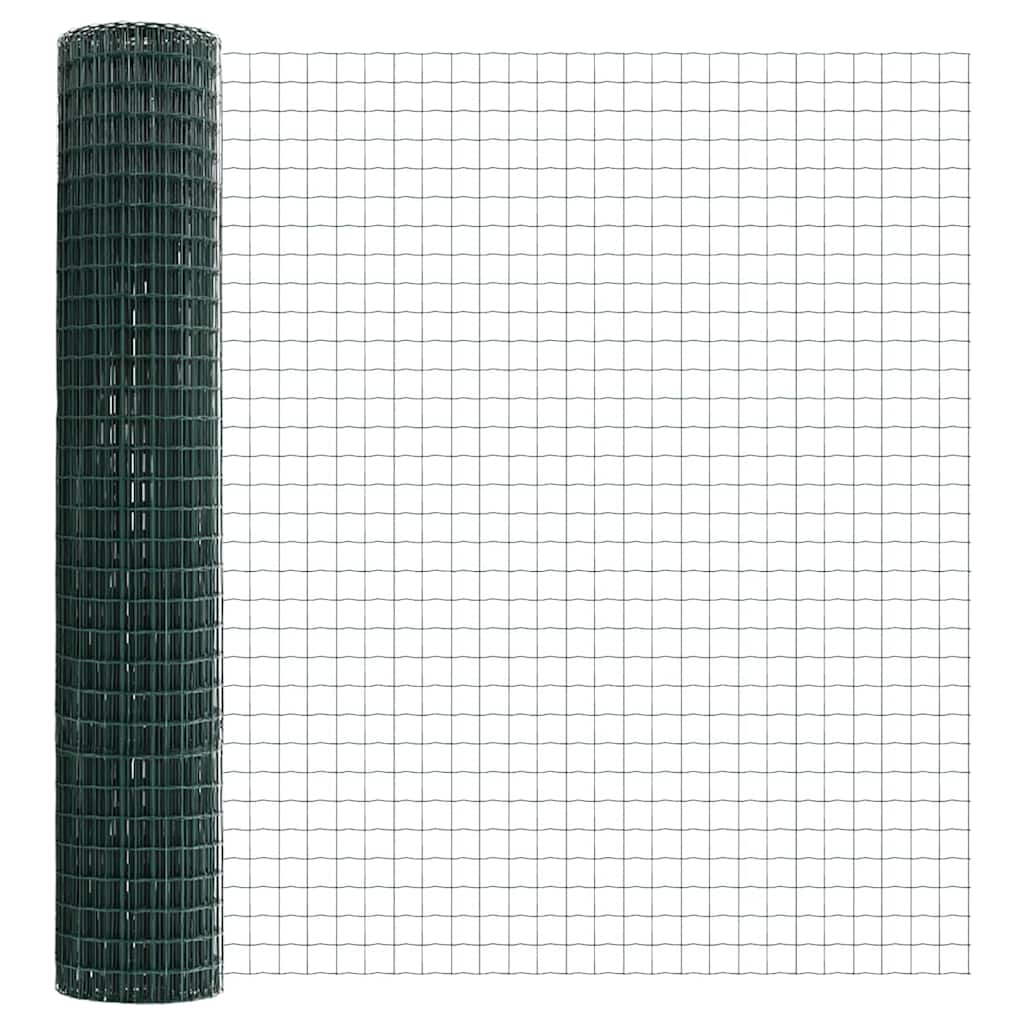 Recinzione con Posto Verde 1,5 x 10 m Acciaio e PVC