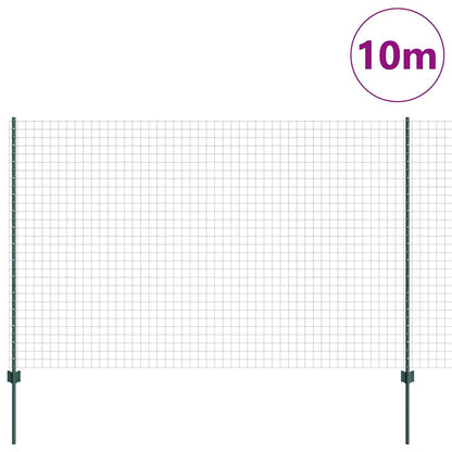 Recinzione con Posto Verde 1,6 x 10 m Acciaio e PVC
