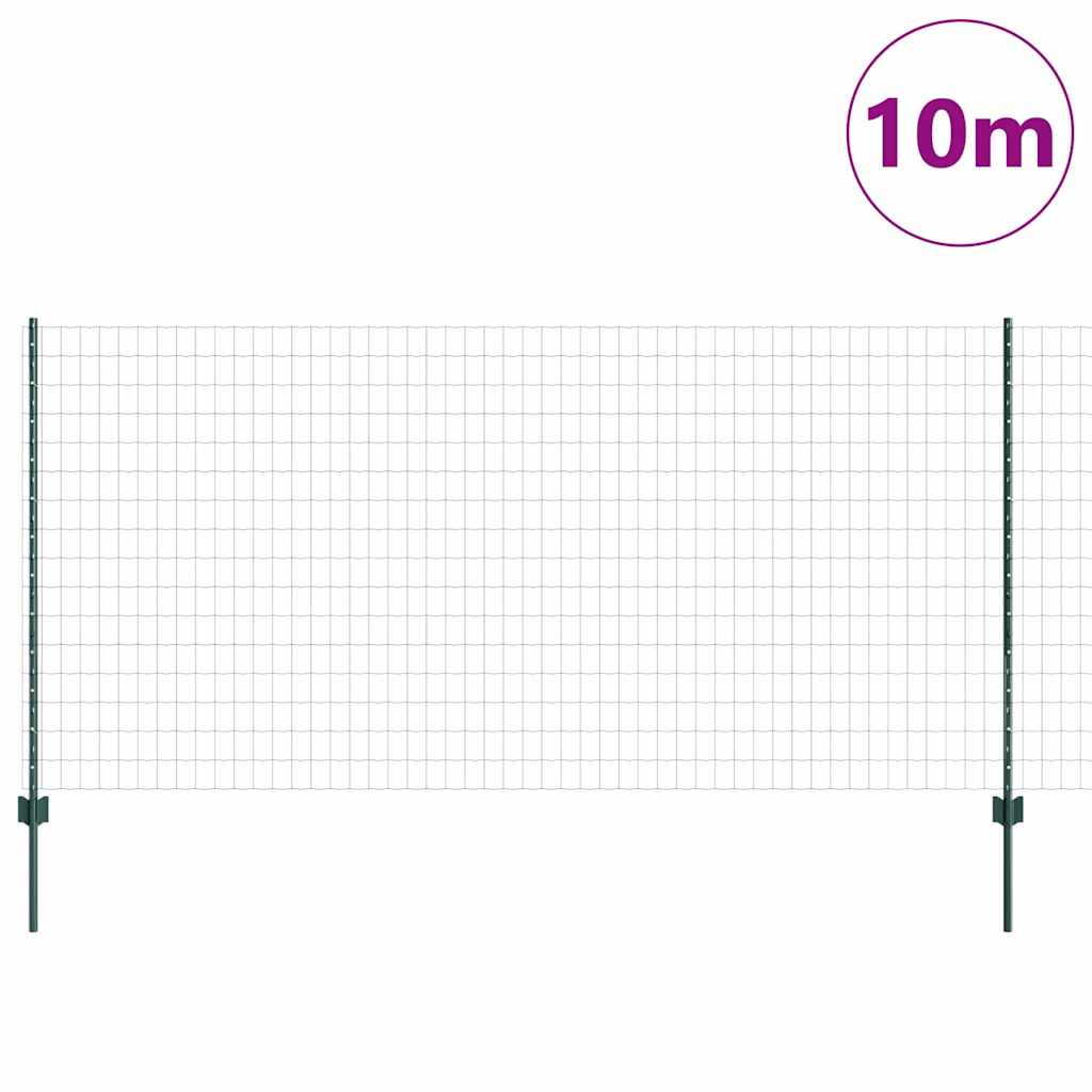 Recinzione con Posto Verde 1,2 x 10 m Acciaio e PVC