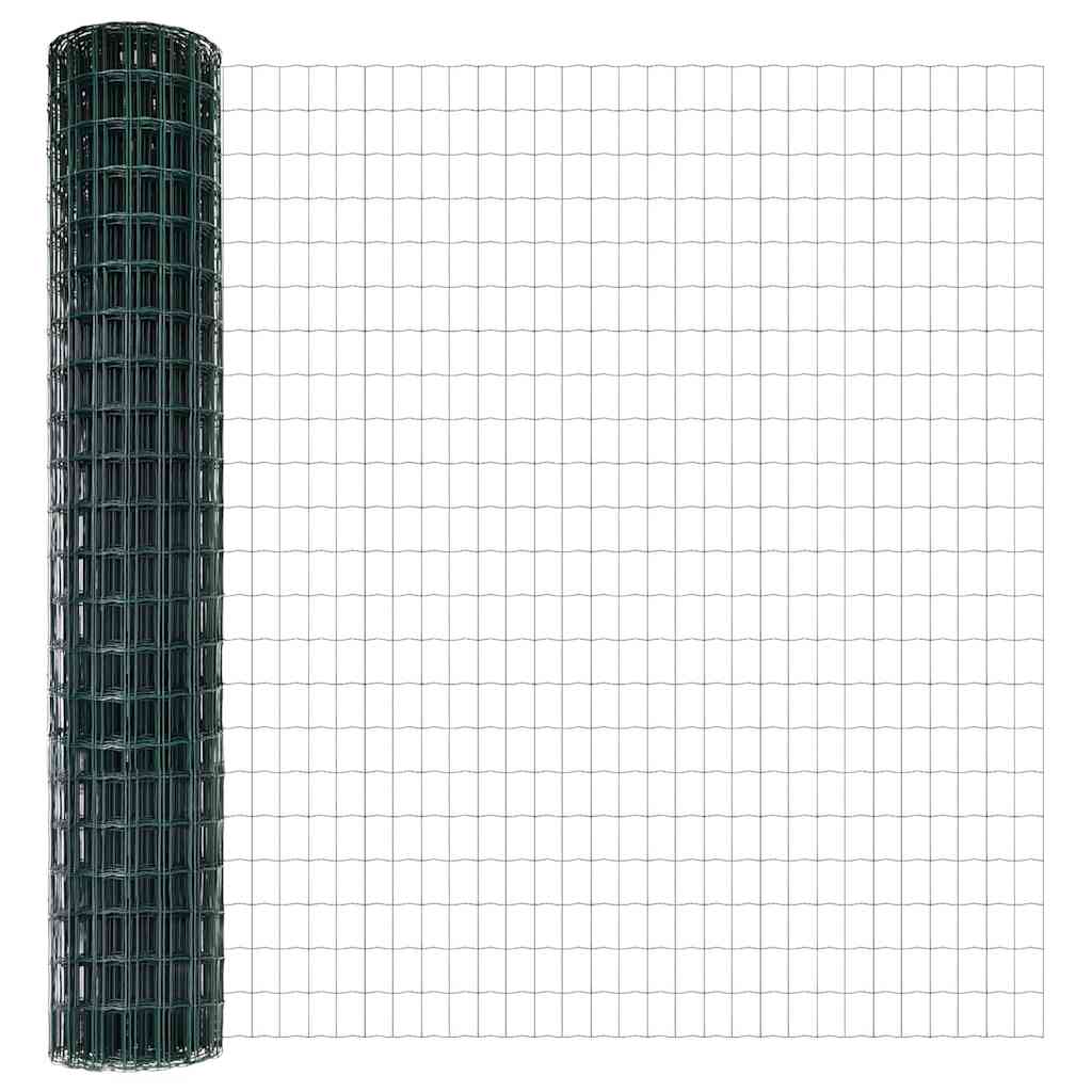 Recinzione con Posto Verde 1,6 x 10 m Acciaio e PVC