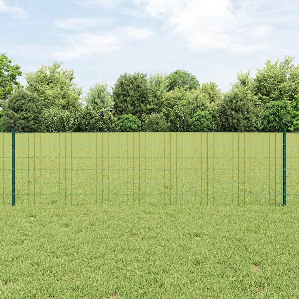 Recinzione con Posto Verde 0,6 x 10 m Acciaio e PVC