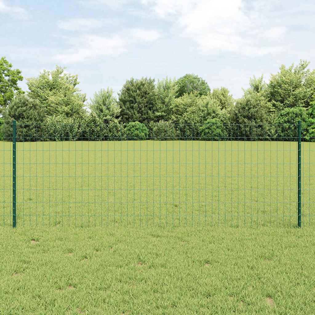 Recinzione con Posto Verde 0,8 x 10 m Acciaio e PVC