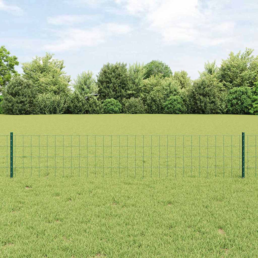 Recinzione con Posto Verde 0,4 x 10 m Acciaio e PVC