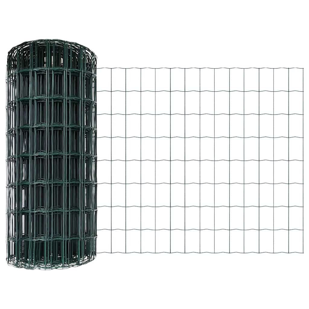 Recinzione con Posto Verde 0,6 x 10 m Acciaio e PVC