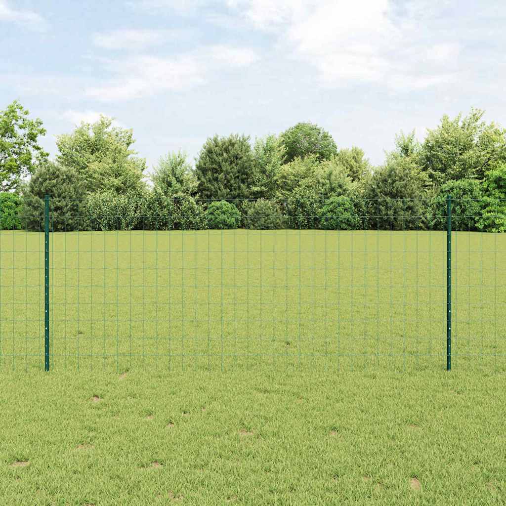 Recinzione con Posto Verde 1 x 10 m Acciaio e PVC