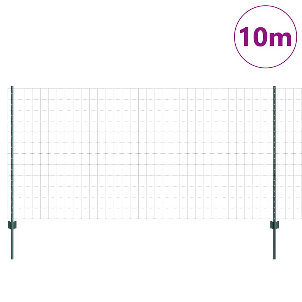 Recinzione con Posto Verde 1,2 x 10 m Acciaio e PVC