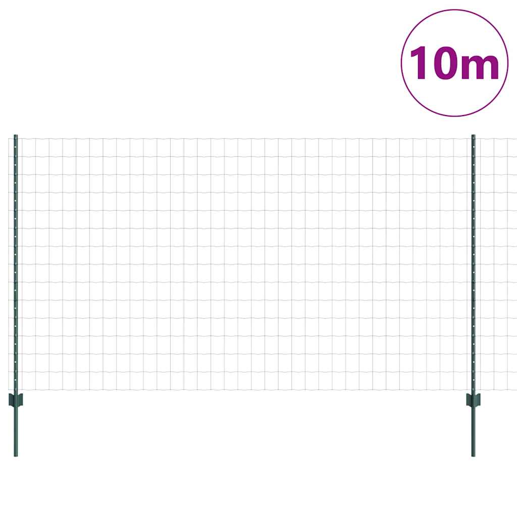 Recinzione con Posto Verde 1,4 x 10 m Acciaio e PVC