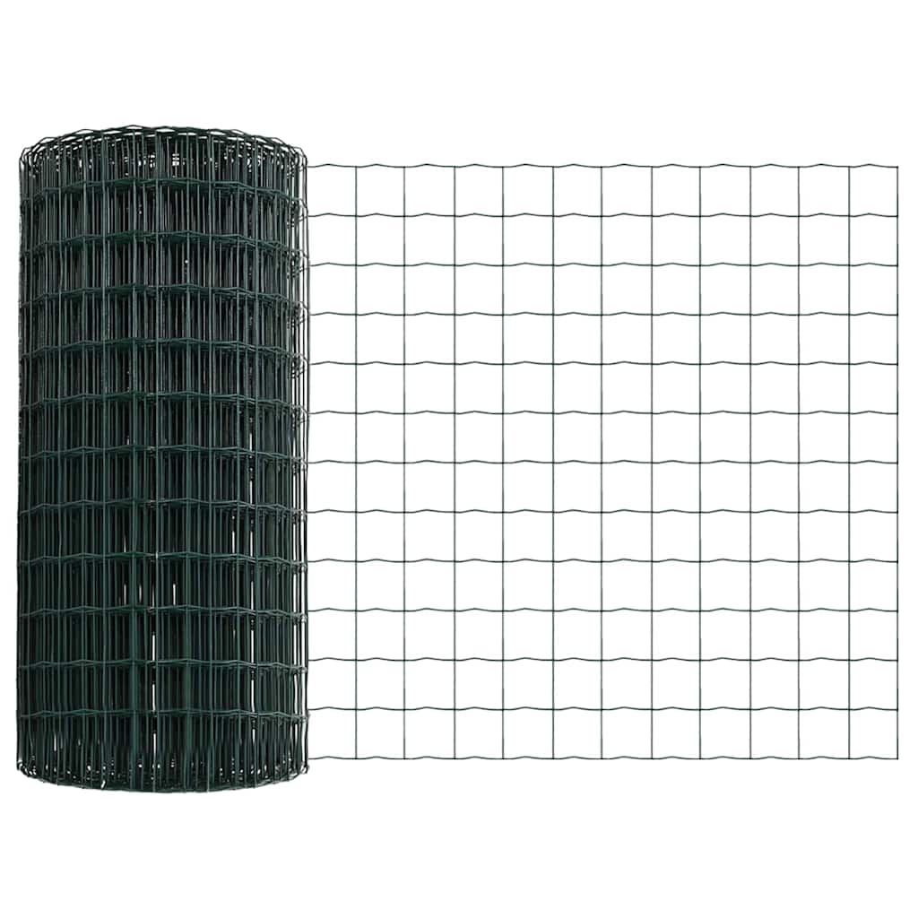 Recinzione con Posto Verde 0,6 x 10 m Acciaio e PVC
