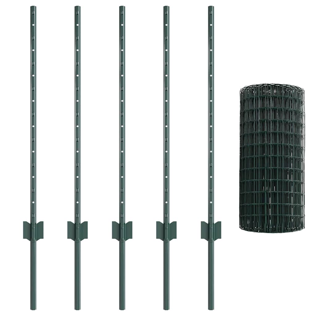 Recinzione con Posto Verde 0,8 x 10 m Acciaio