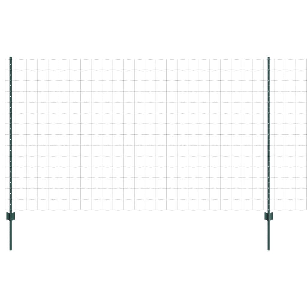 Recinzione con Posto Verde 1,4 x 10 m Acciaio e PVC