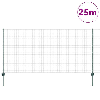 Recinzione con Posto Verde 1,2 x 25 m Acciaio e PVC