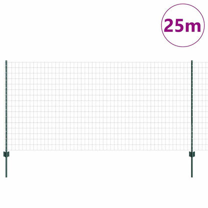 Recinzione con Posto Verde 1,2 x 25 m Acciaio e PVC
