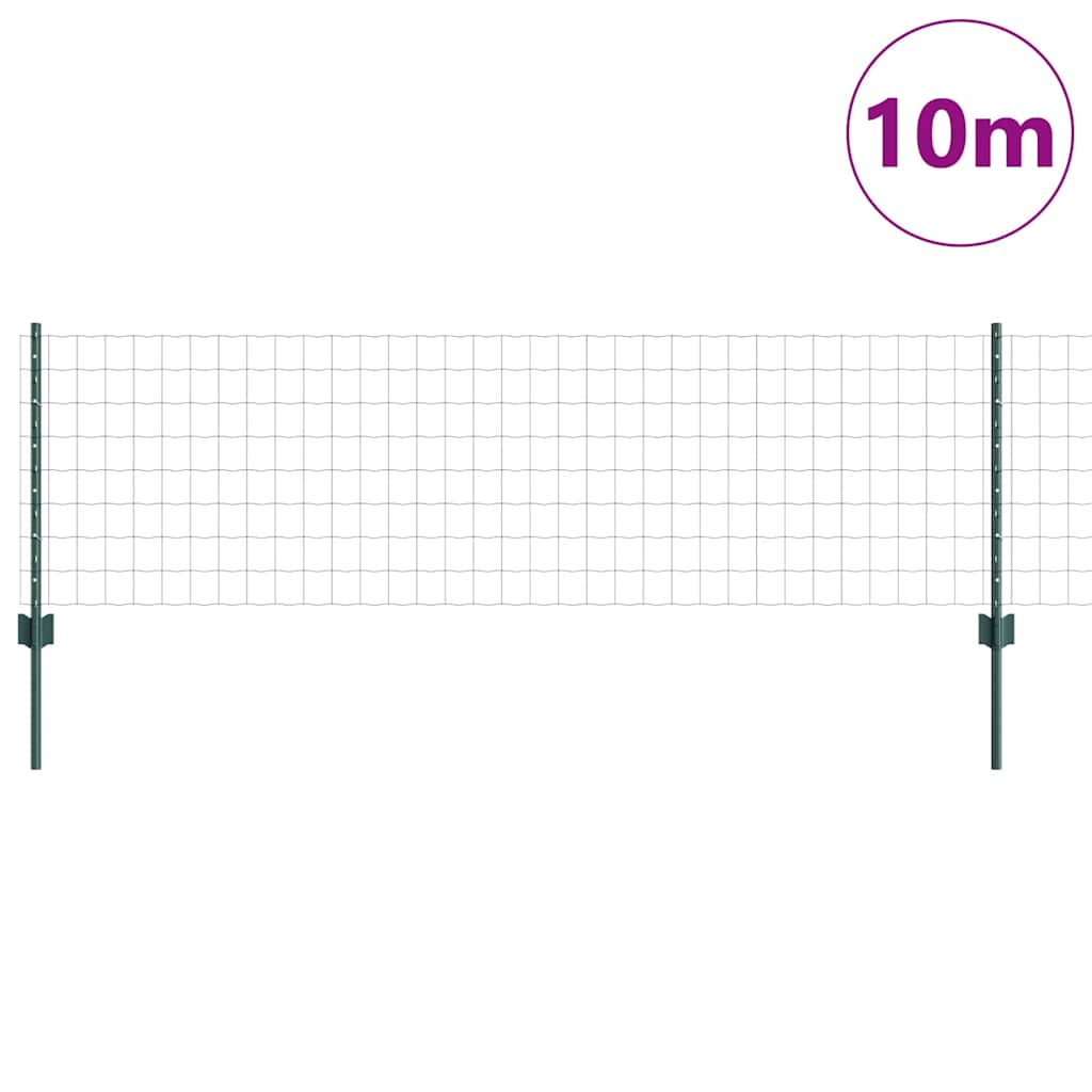 Recinzione con Posto Verde 0,6 x 10 m Acciaio e PVC