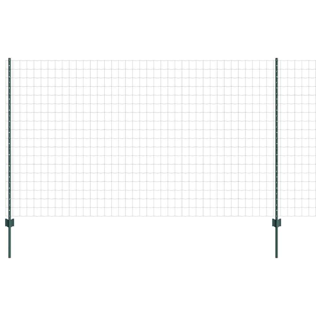 Recinzione con Posto Verde 1,4 x 10 m Acciaio e PVC