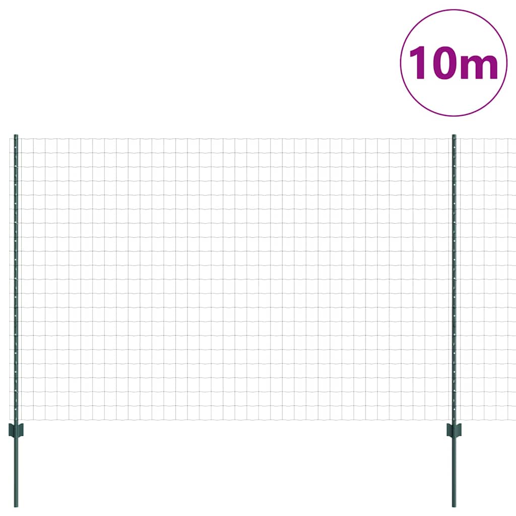Recinzione con Posto Verde 1,6 x 10 m Acciaio e PVC