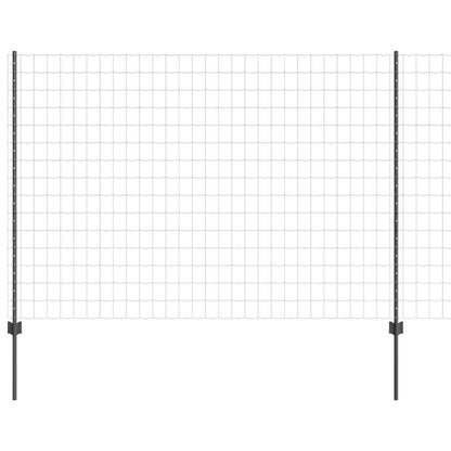 Recinzione con Posto Grigio 1,5 x 10 m Acciaio e PVC