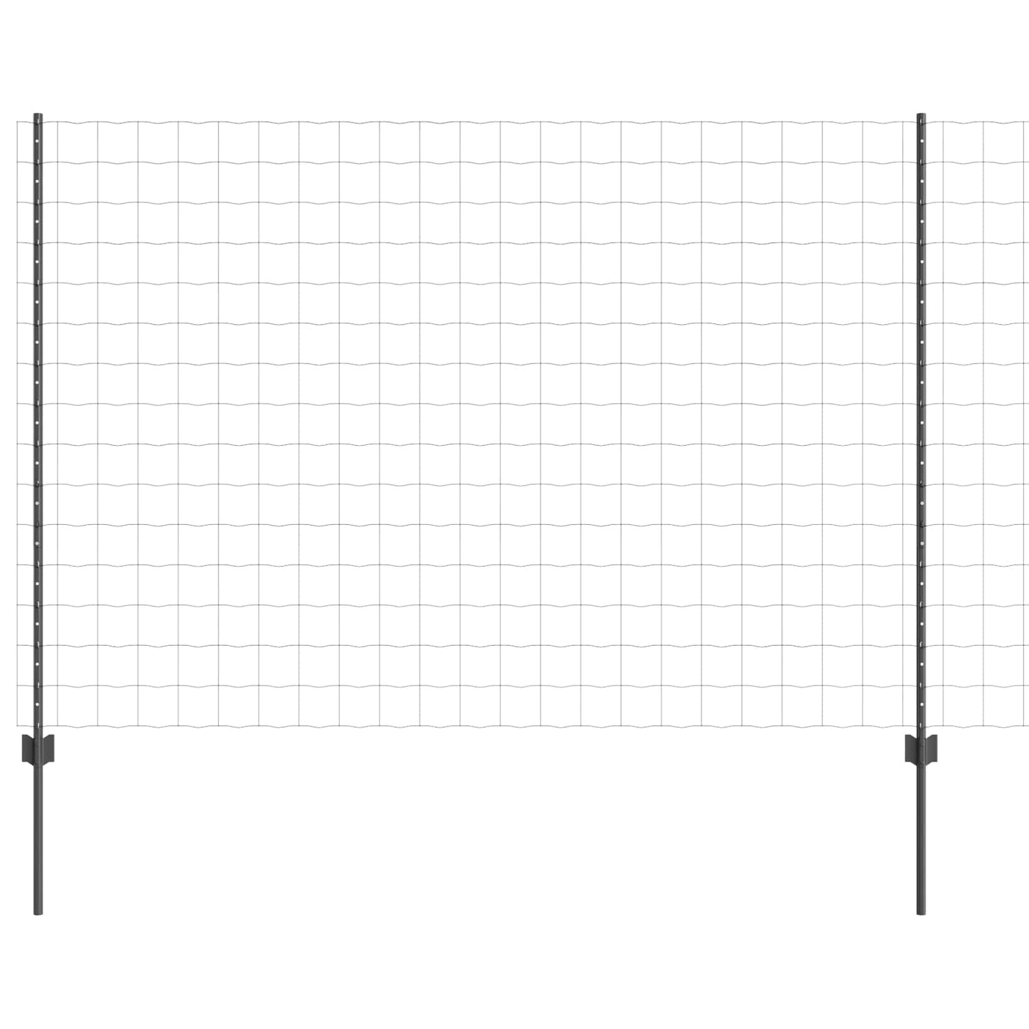 Recinzione con Posto Grigio 1,5 x 10 m Acciaio